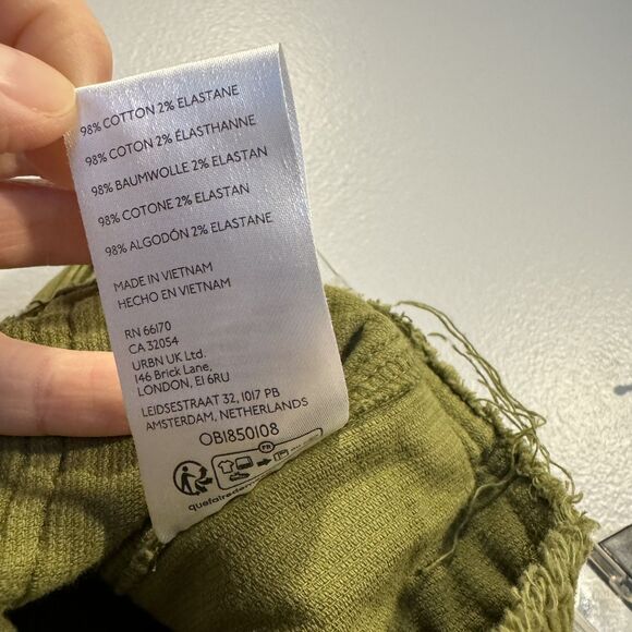 Urban Outfitters Micro Mini Skirt Green Corduroy Cargo Y2K Grunge Women sz Small - Picture 6 of 8